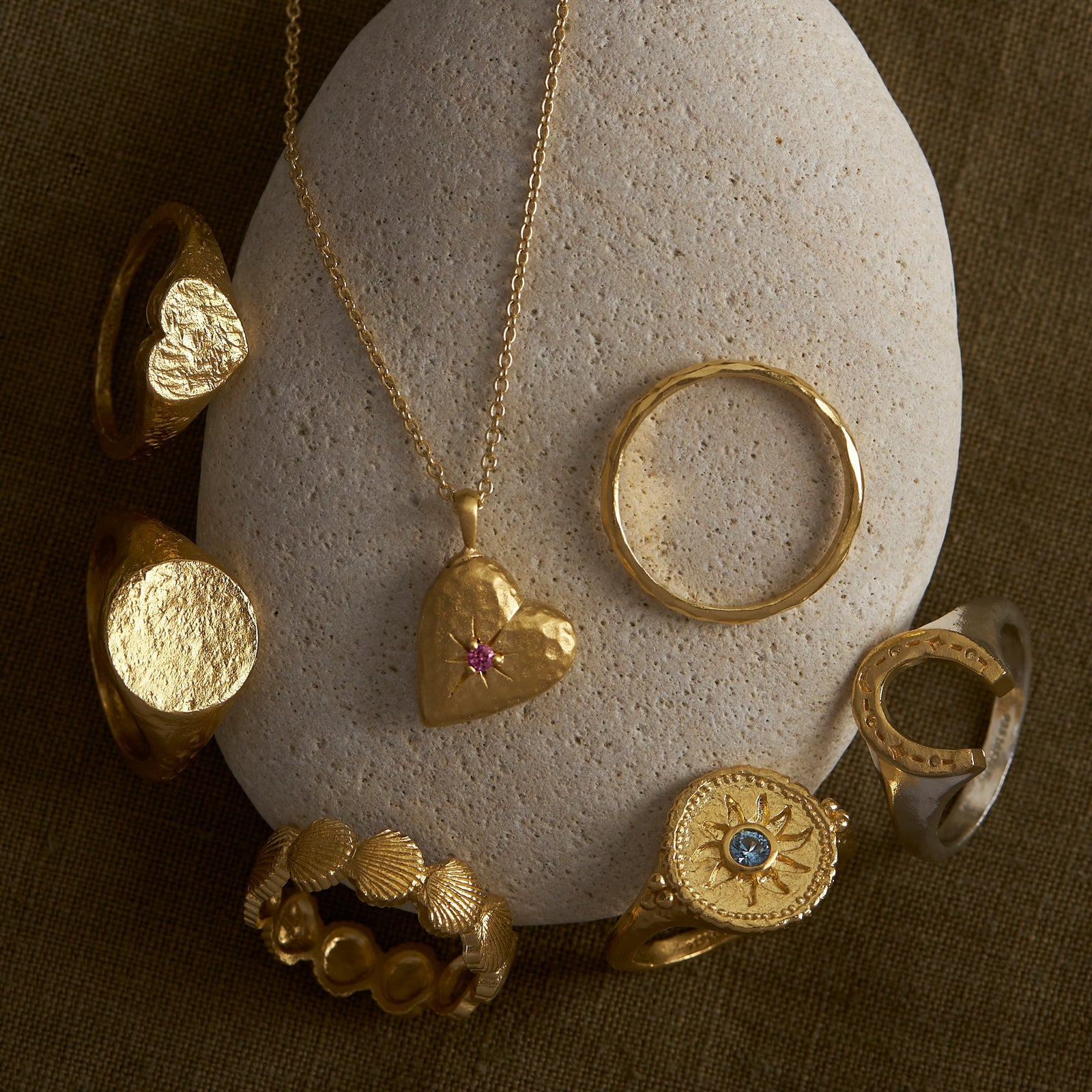 Helios Blue Topaz Ring Gold