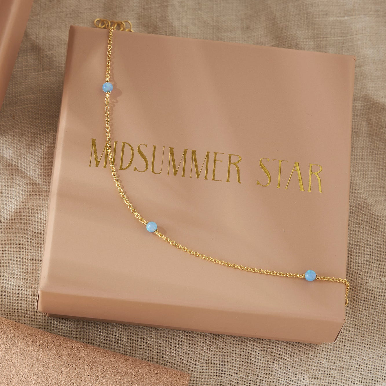 Mermaid Tears Opal Anklet Gold