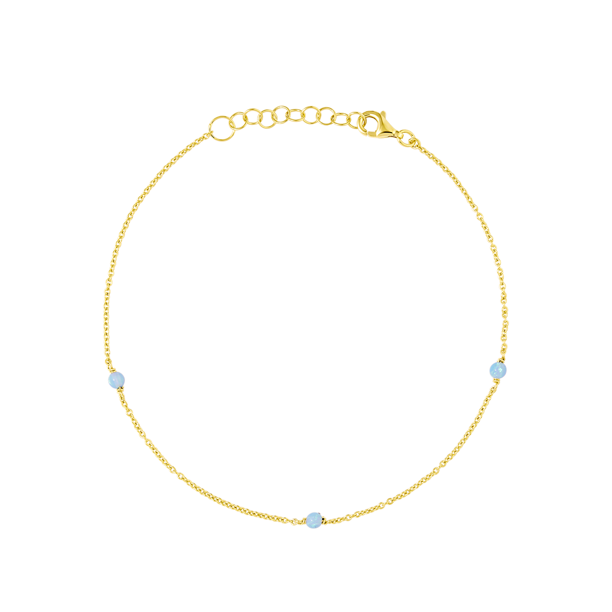Mermaid Tears Opal Anklet Gold