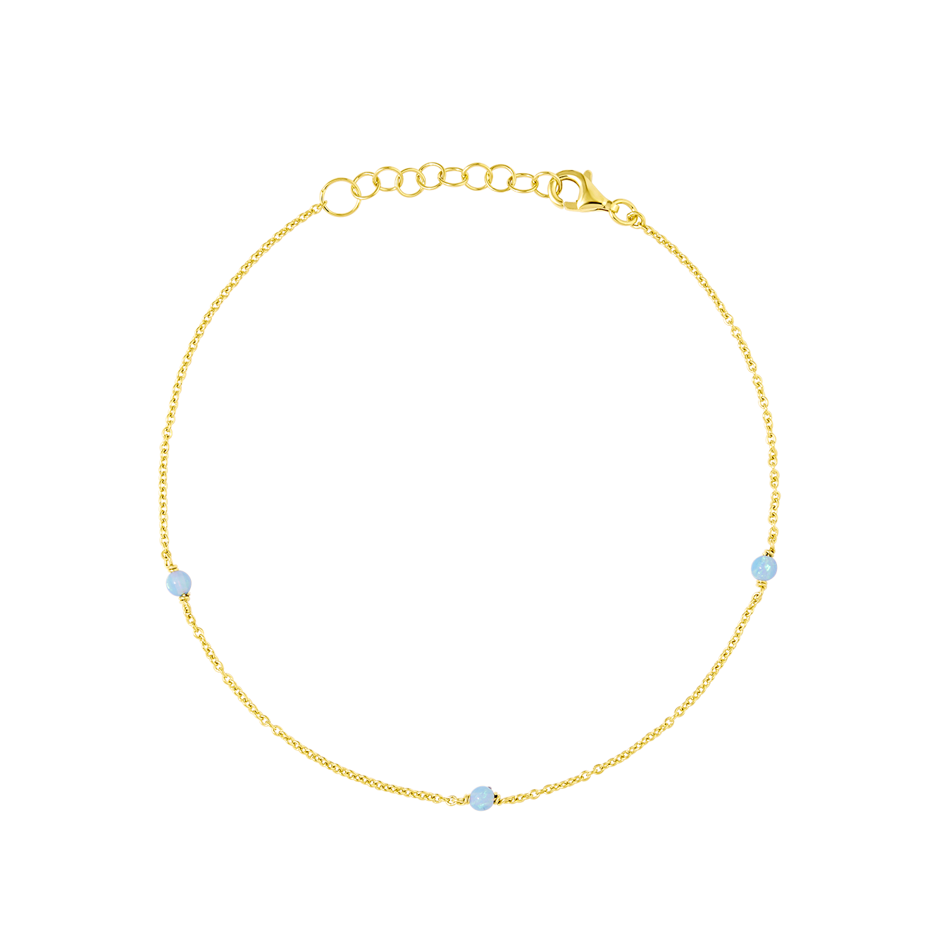 Mermaid Tears Opal Anklet Gold