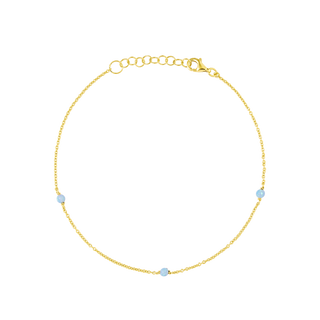 Mermaid Tears Opal Anklet Gold
