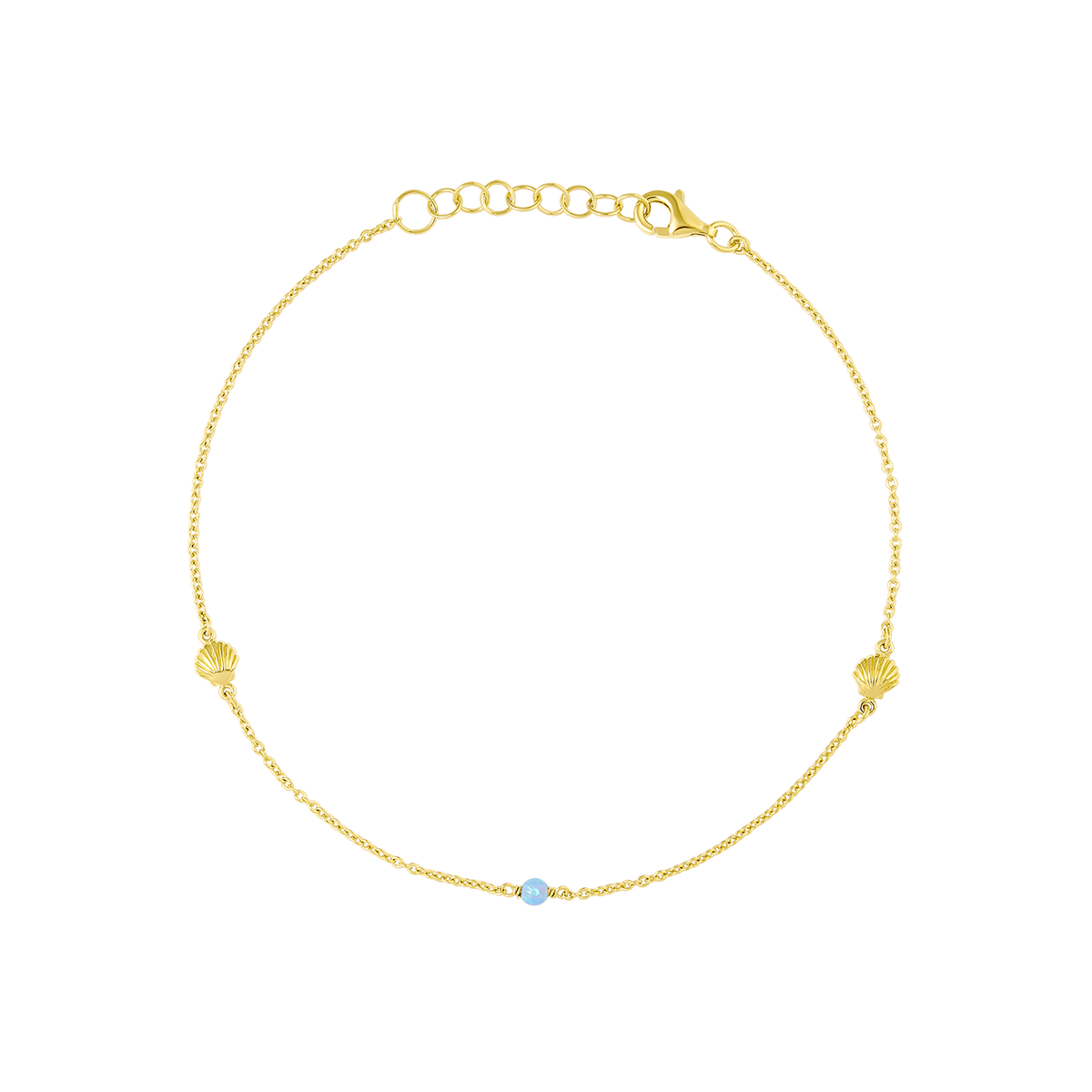 Oceanic Opal Anklet Gold