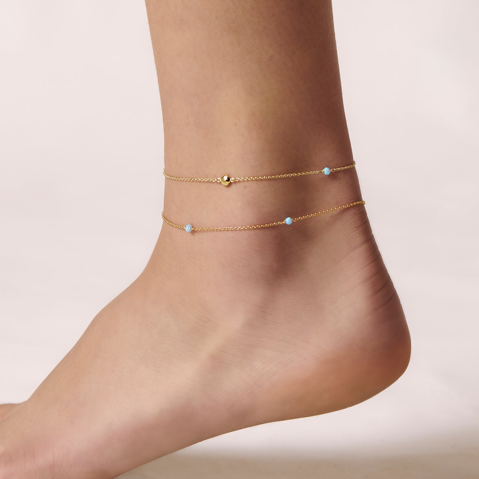 Oceanic Opal Anklet Gold