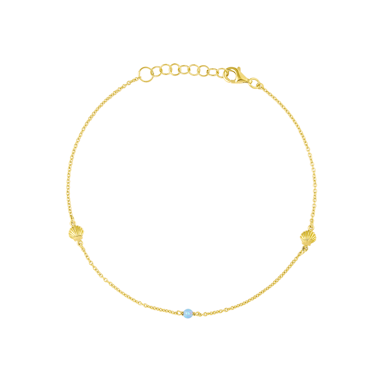 Oceanic Opal Anklet Gold