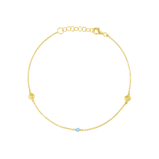 Oceanic Opal Anklet Gold