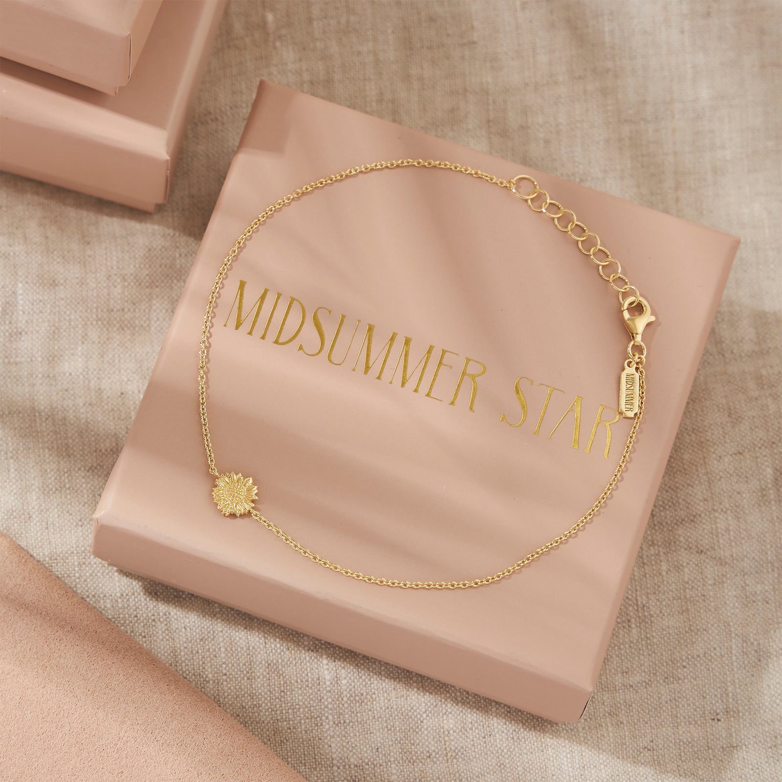 Wild Sunflower Anklet Gold