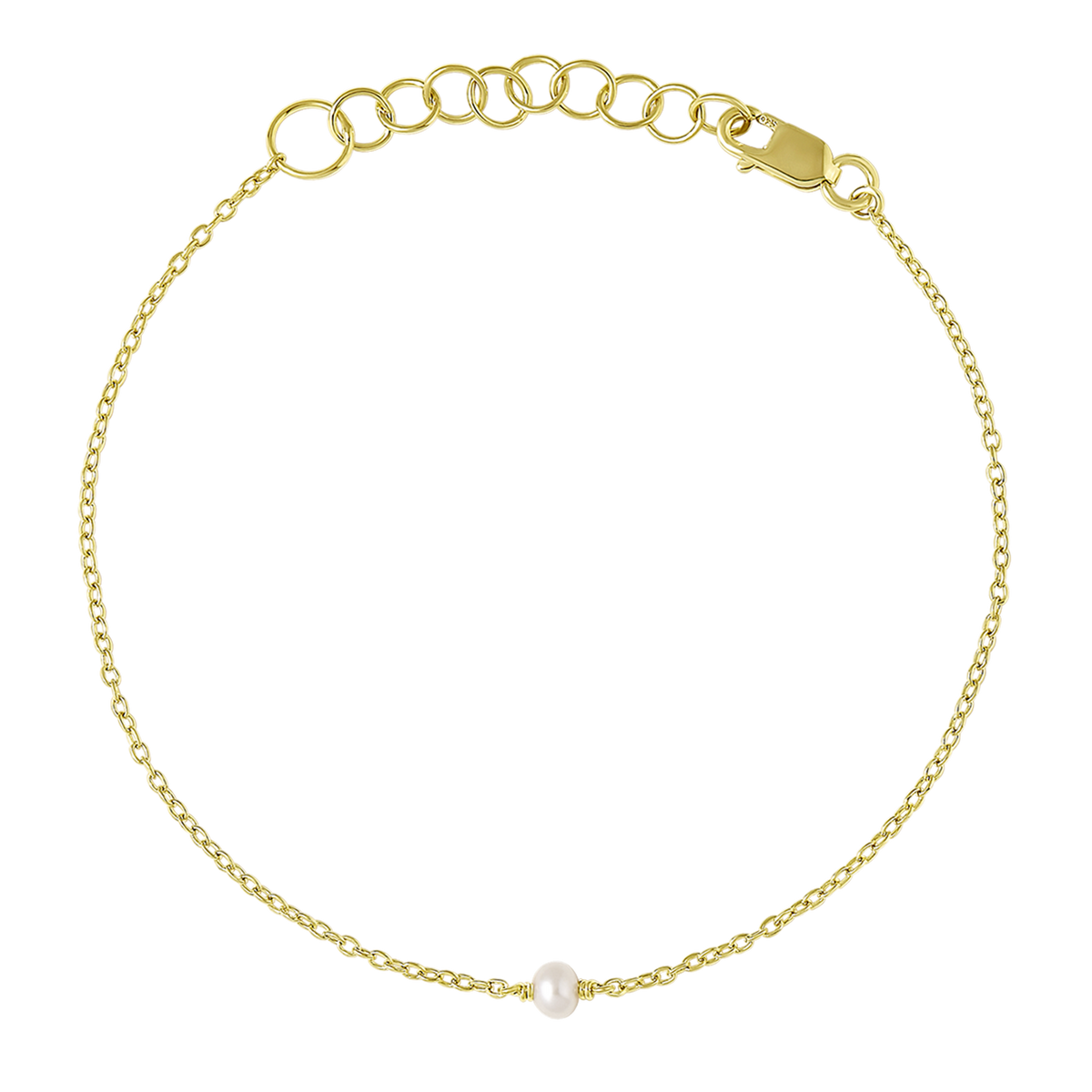 Dainty Pearl Bracelet Gold