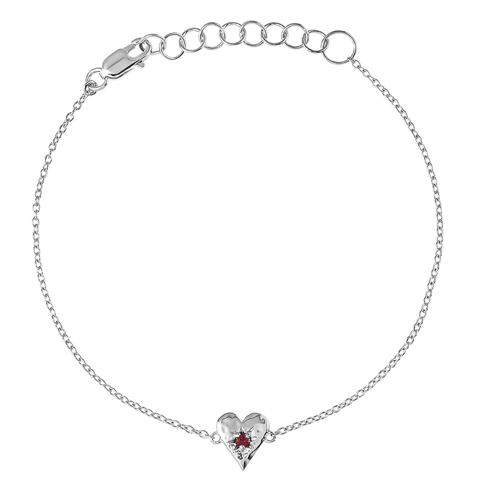 Love Heart Garnet Bracelet