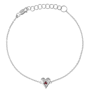 Love Heart Garnet Bracelet