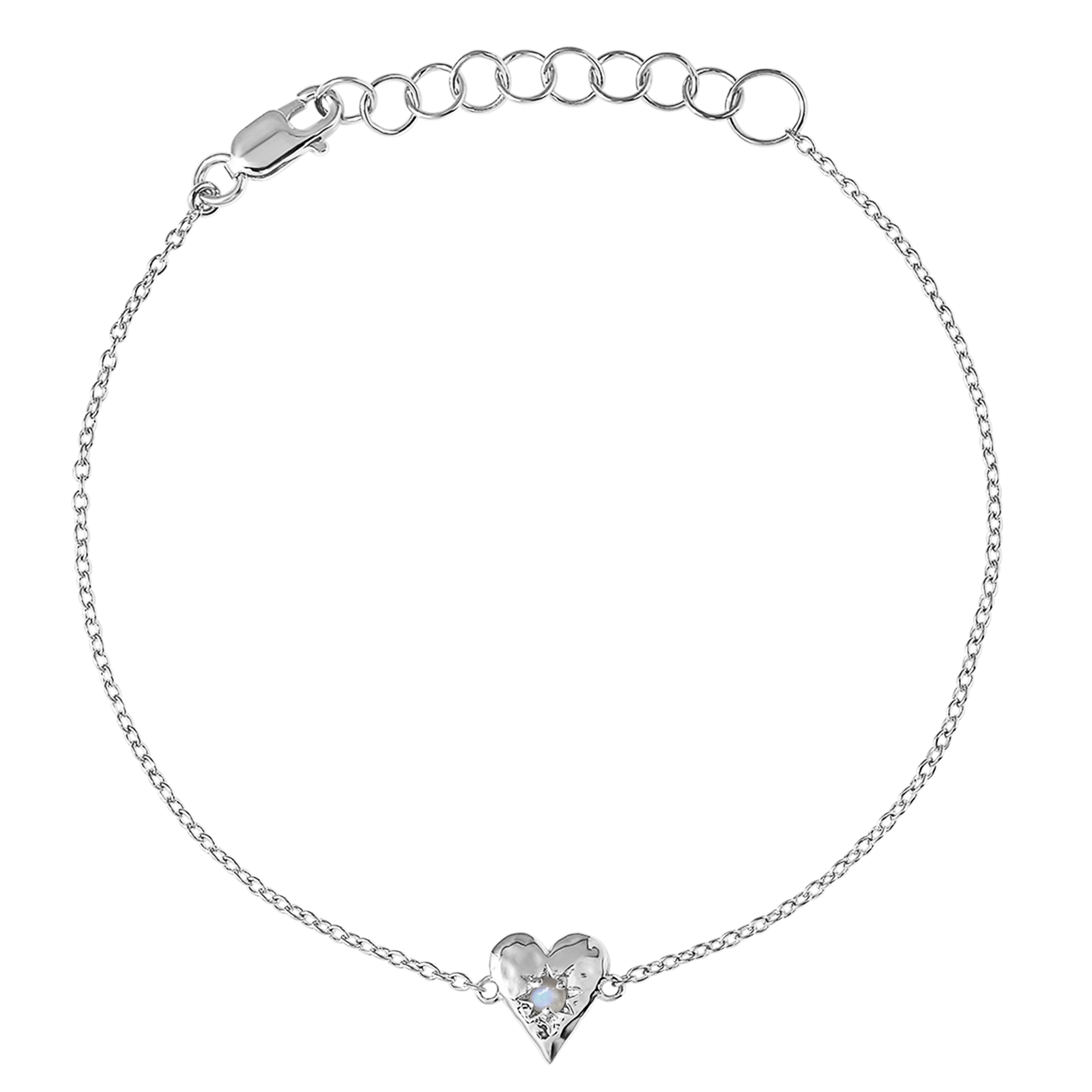 Love Heart Moonstone Bracelet