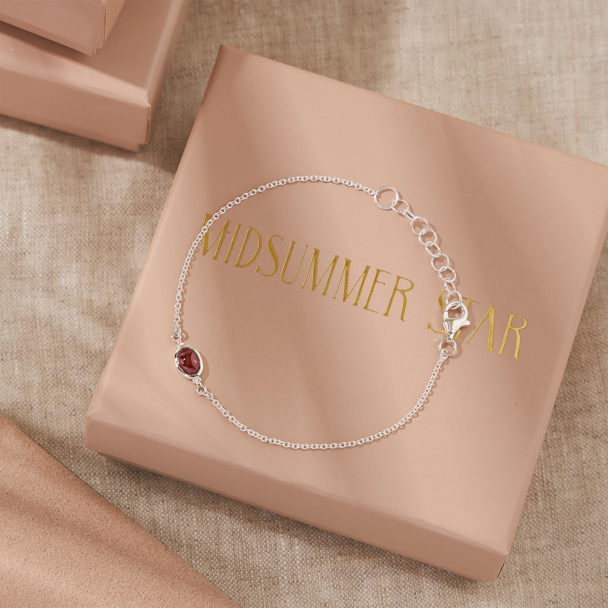 Moon Song Garnet Bracelet