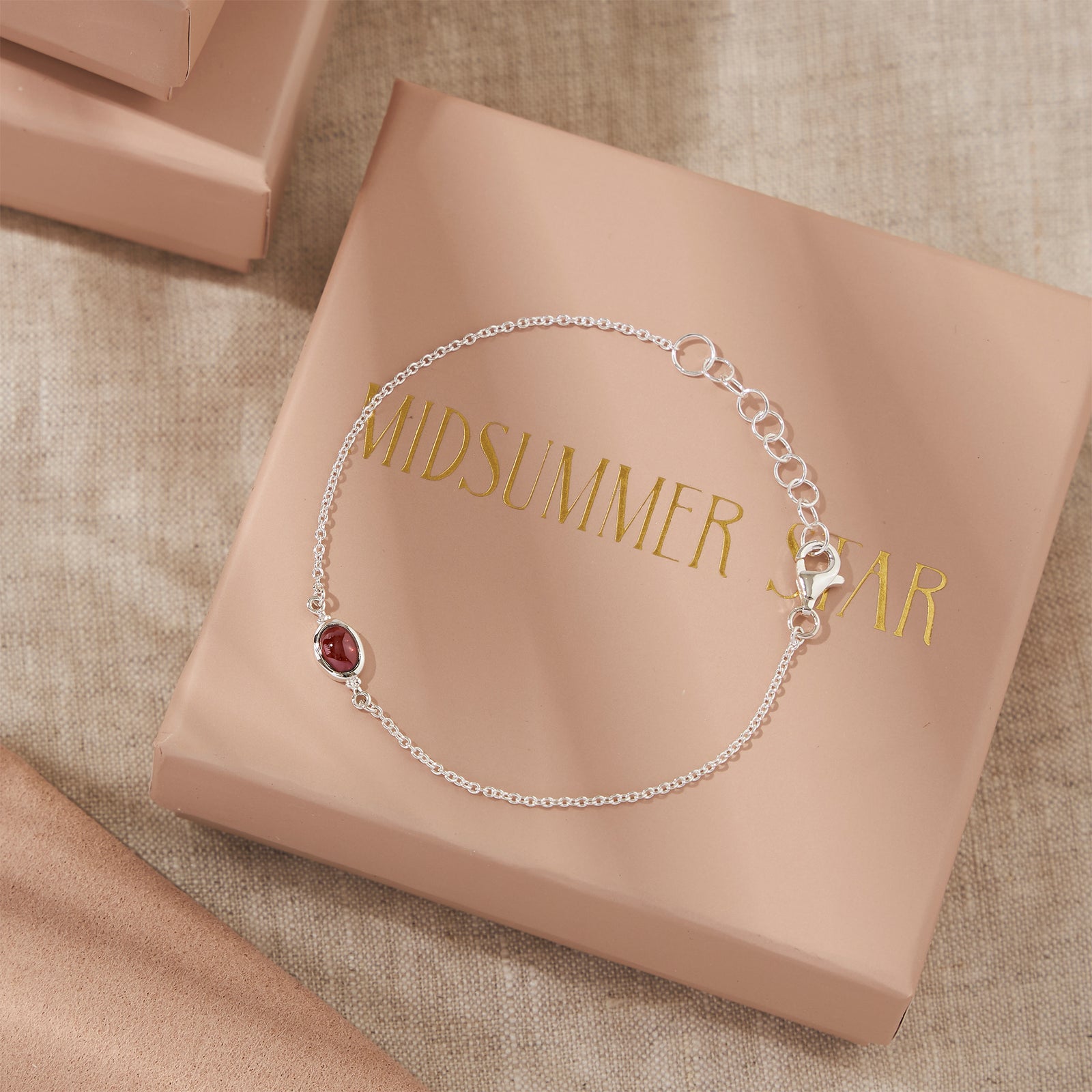 Moon Song Garnet Bracelet