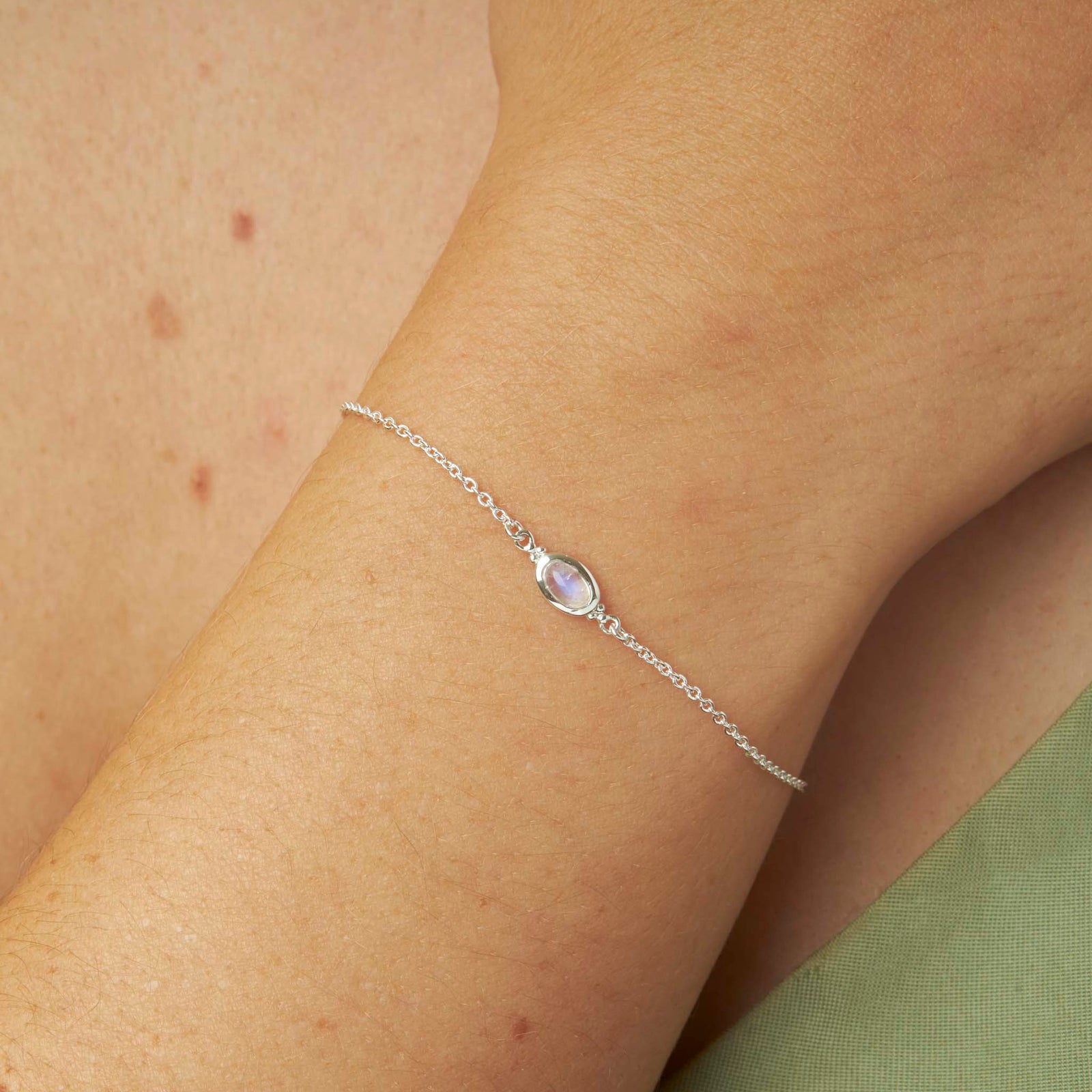 Moon Song Rainbow Moonstone Bracelet