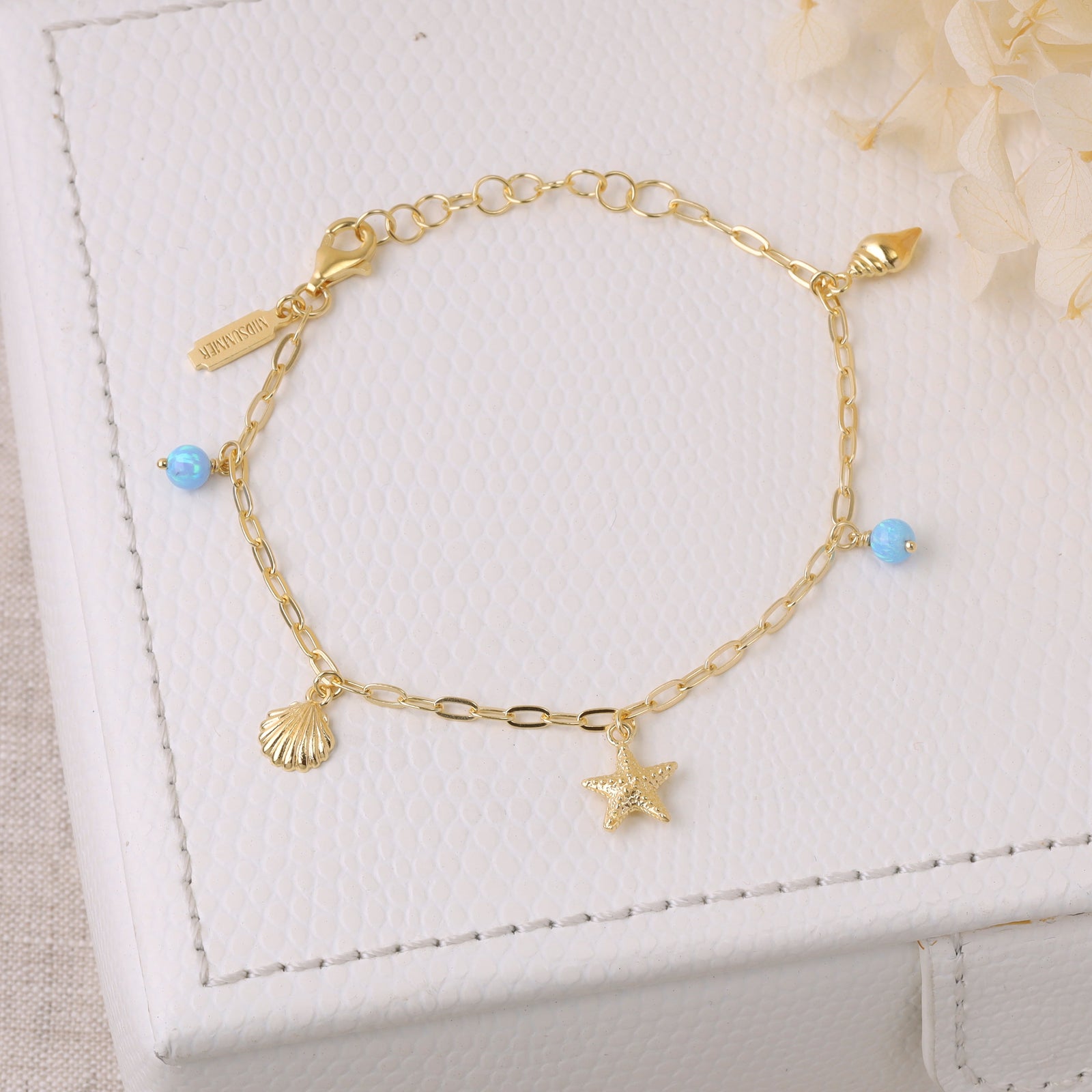 Oceanic Opal Charm Bracelet Gold