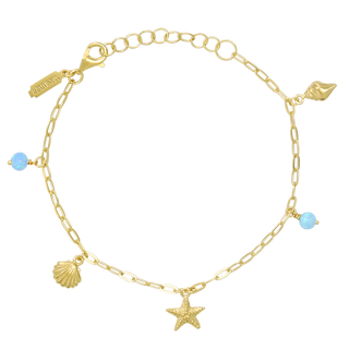 Oceanic Opal Charm Bracelet Gold