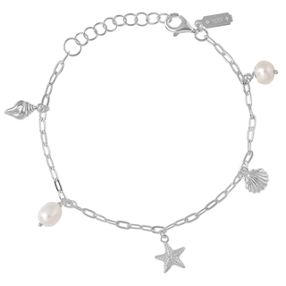 Oceanic Pearl Charm Bracelet