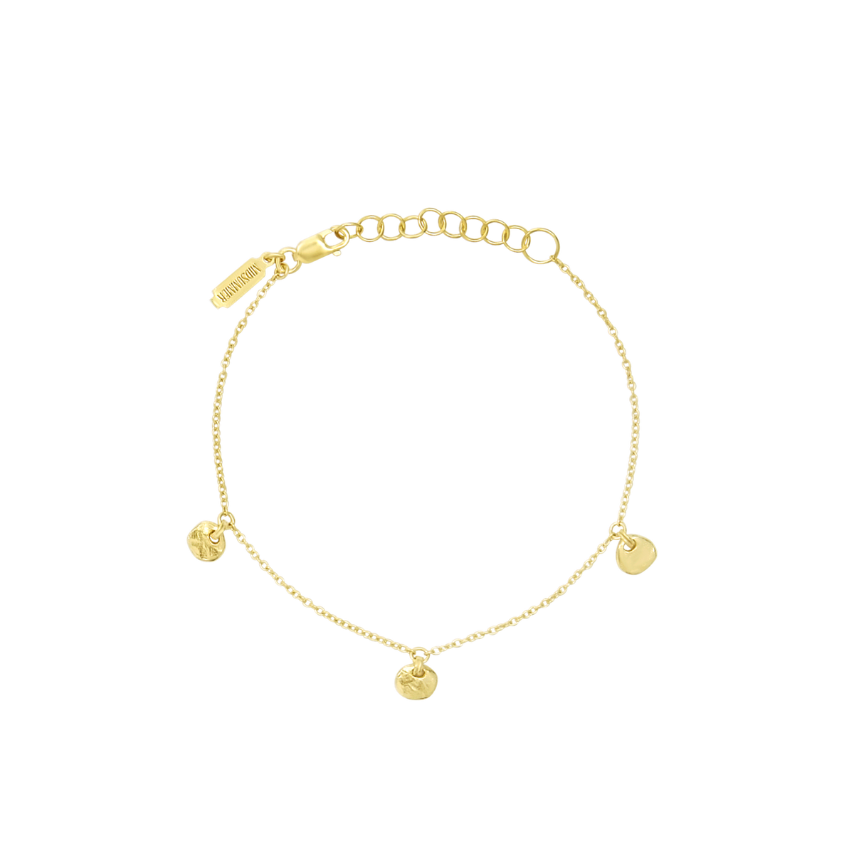 Organic Disc Bracelet Gold