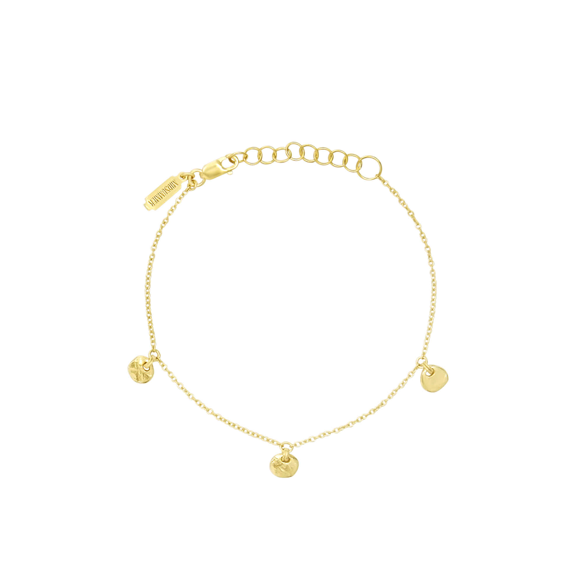 Organic Disc Bracelet Gold