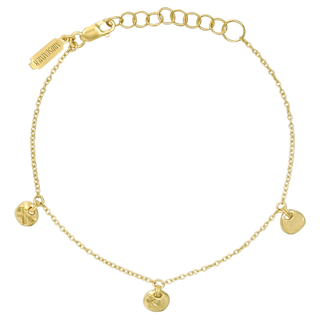 Organic Disc Bracelet Gold