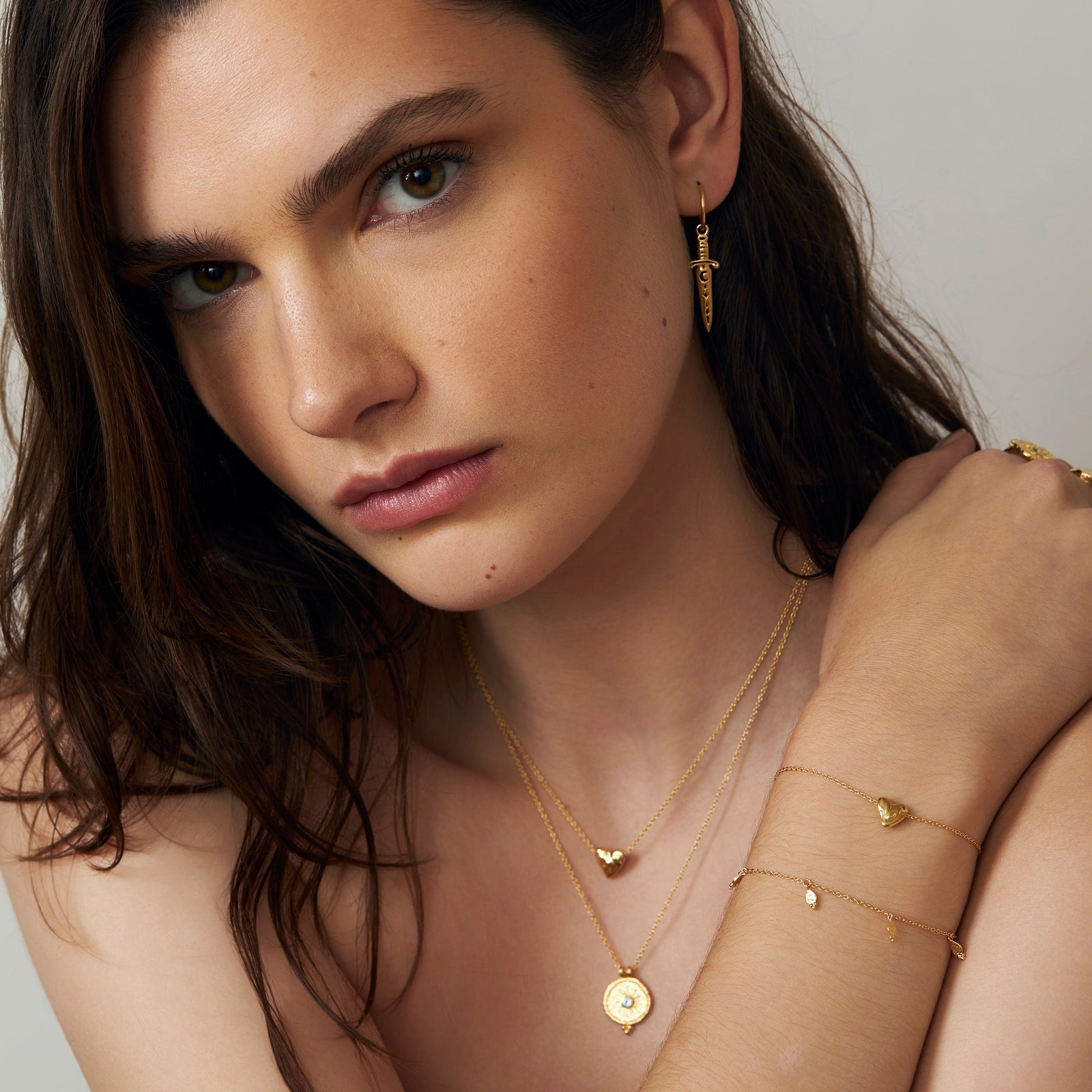 Full Heart Bracelet Gold