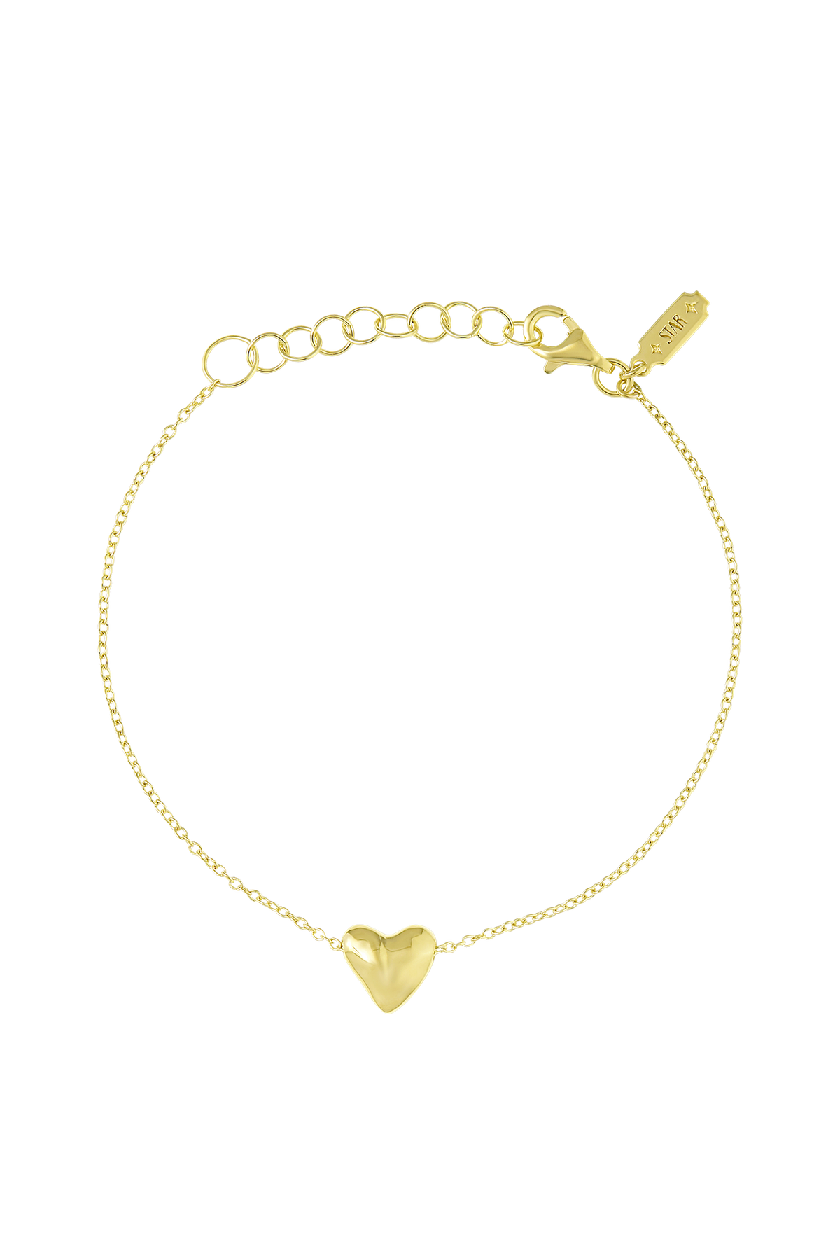 Full Heart Bracelet Gold