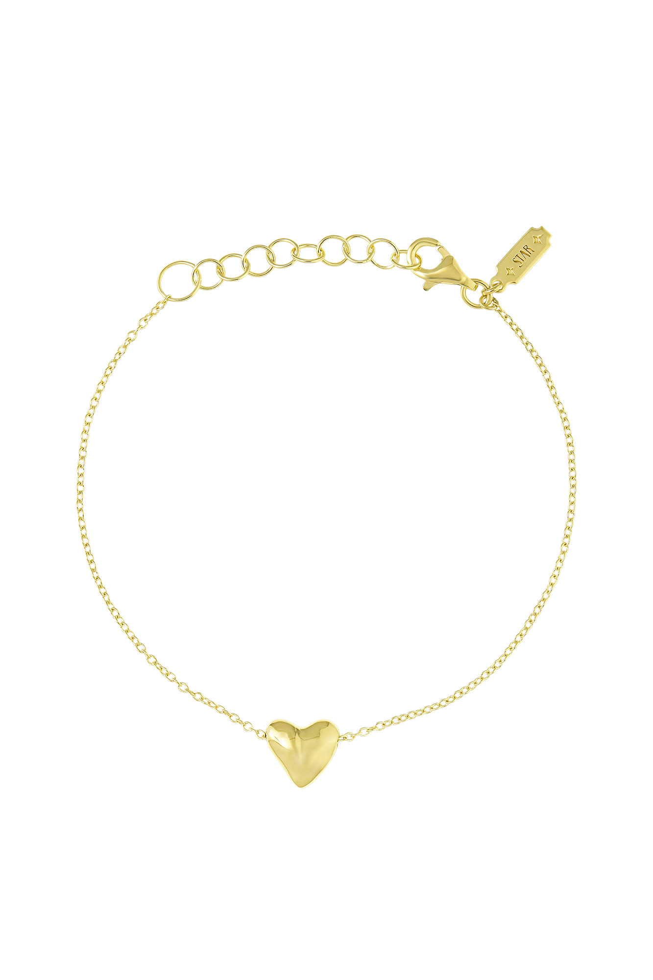 Full Heart Bracelet Gold