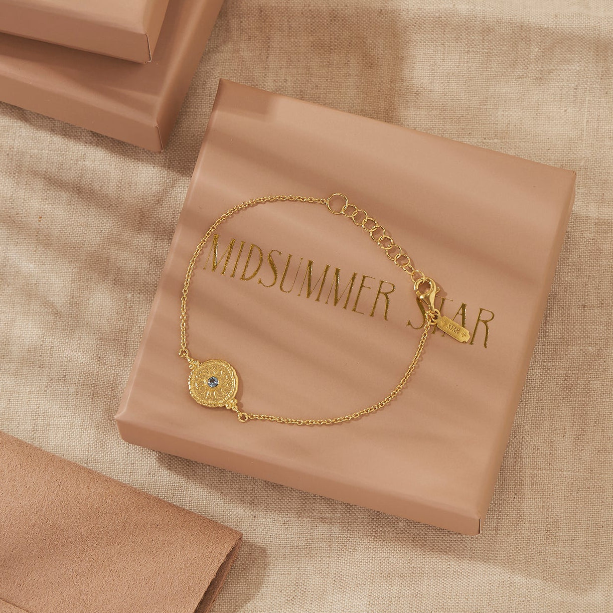 Helios Blue Topaz Bracelet Gold