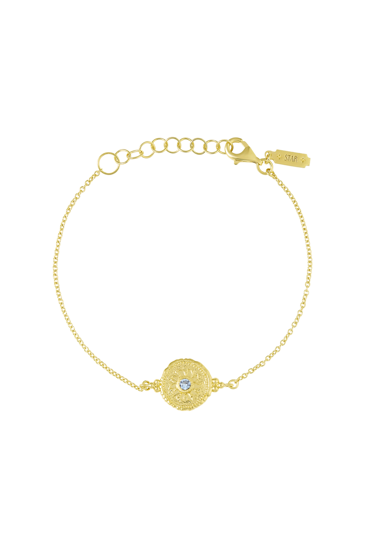 Helios Blue Topaz Bracelet Gold