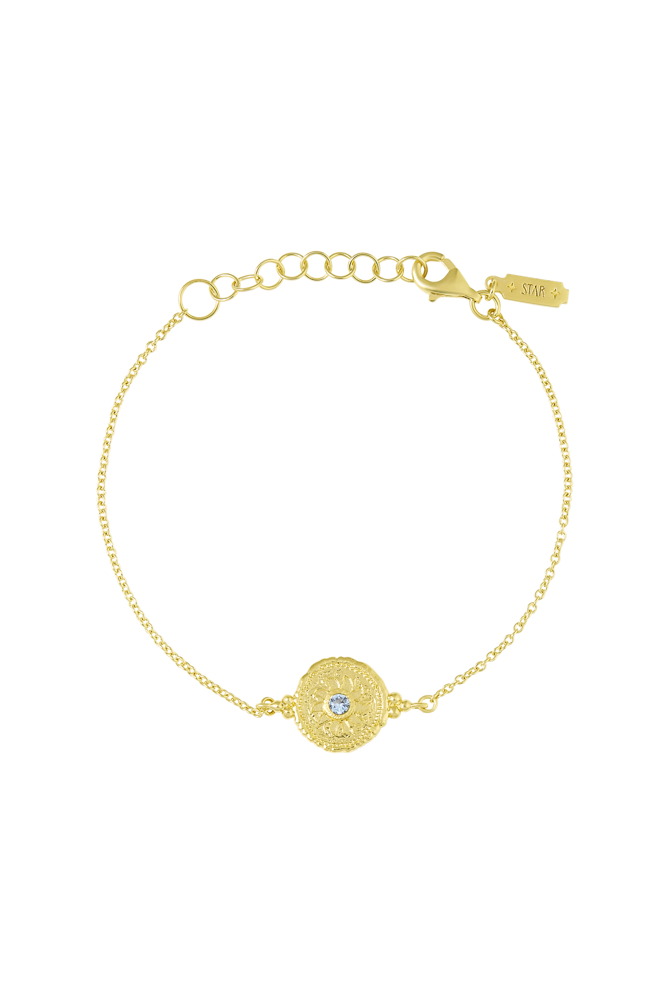 Helios Blue Topaz Bracelet Gold