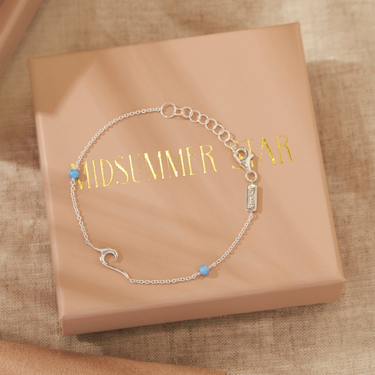 Surf Wave Azure Opal Bracelet
