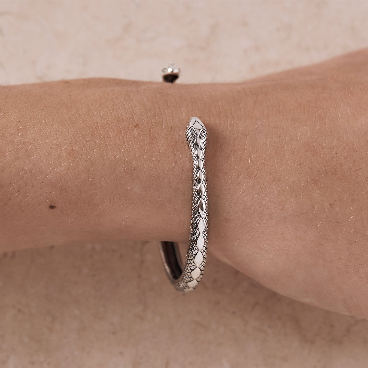 Diamond Python Snake Cuff