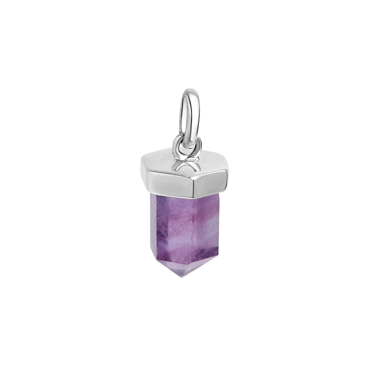 Dainty Drop Amethyst Crystal Charm