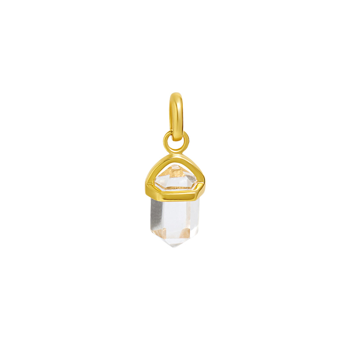 Dainty Empress Crystal Gold Charm