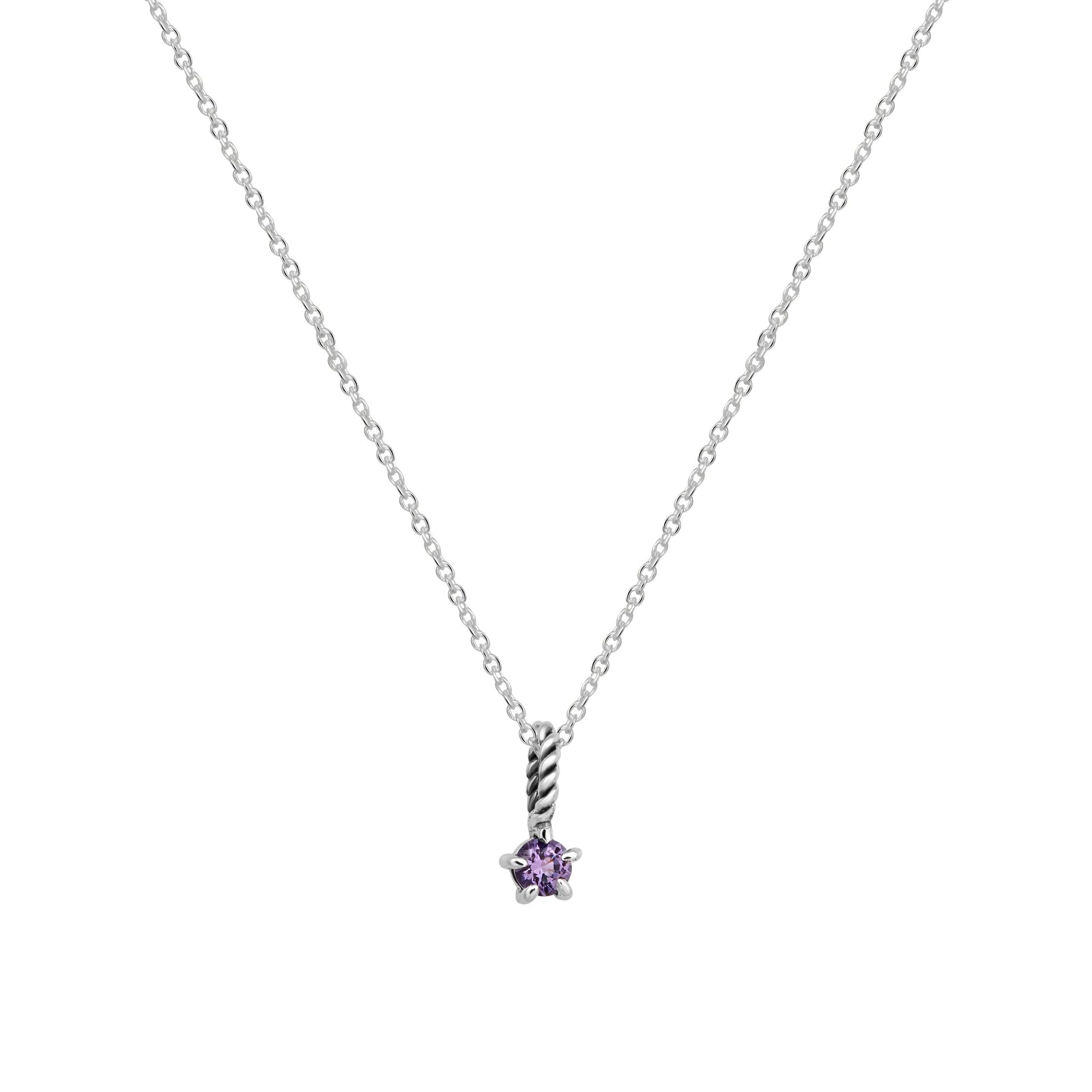 Amethyst Birthstone Neck Charm