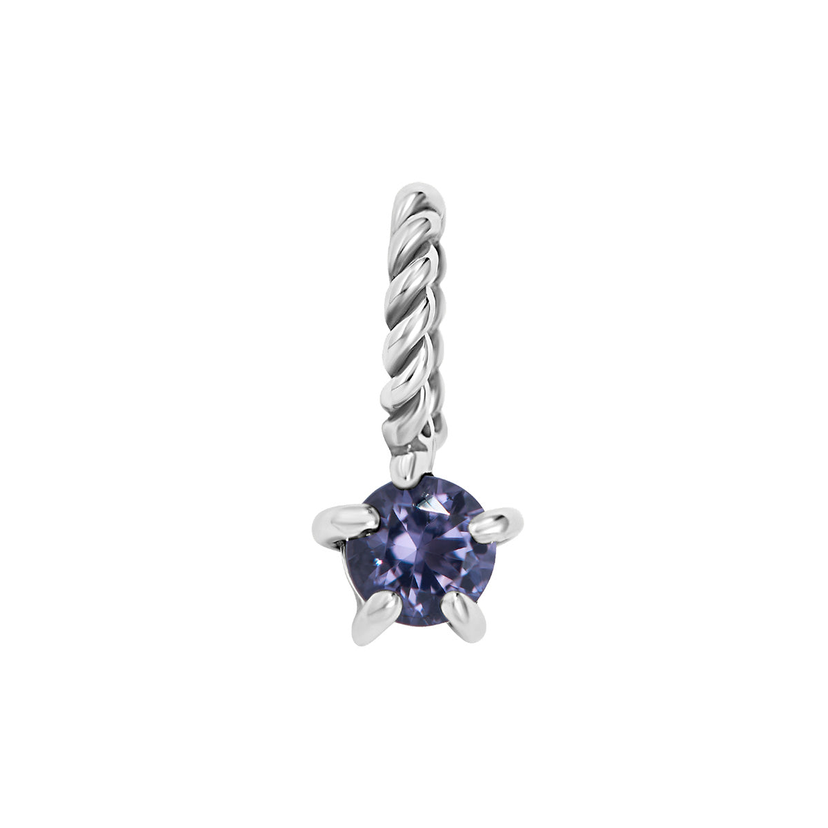 Amethyst Birthstone Neck Charm