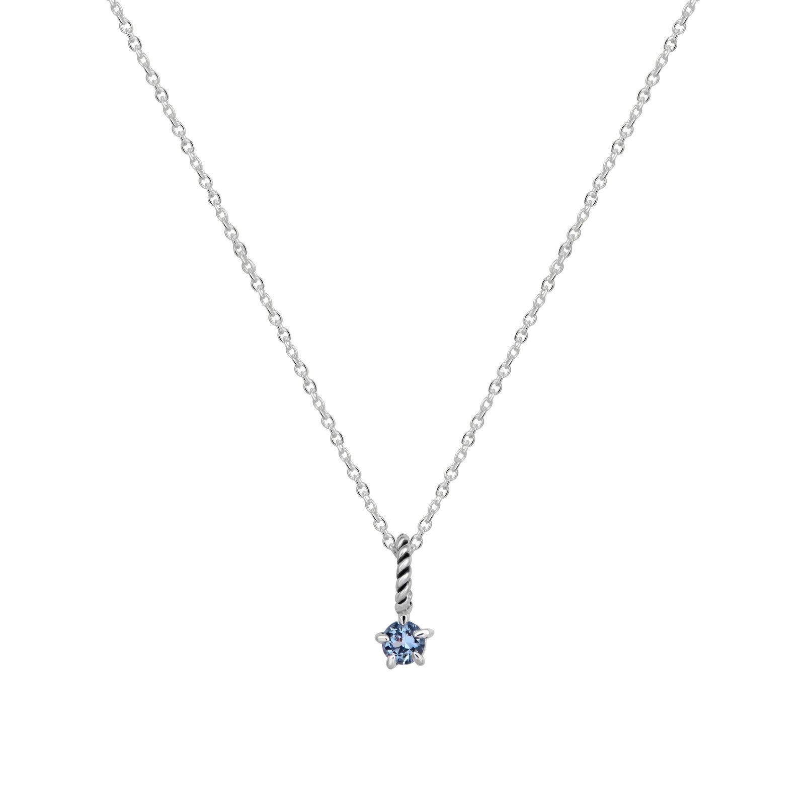 Blue Topaz Birthstone Neck Charm