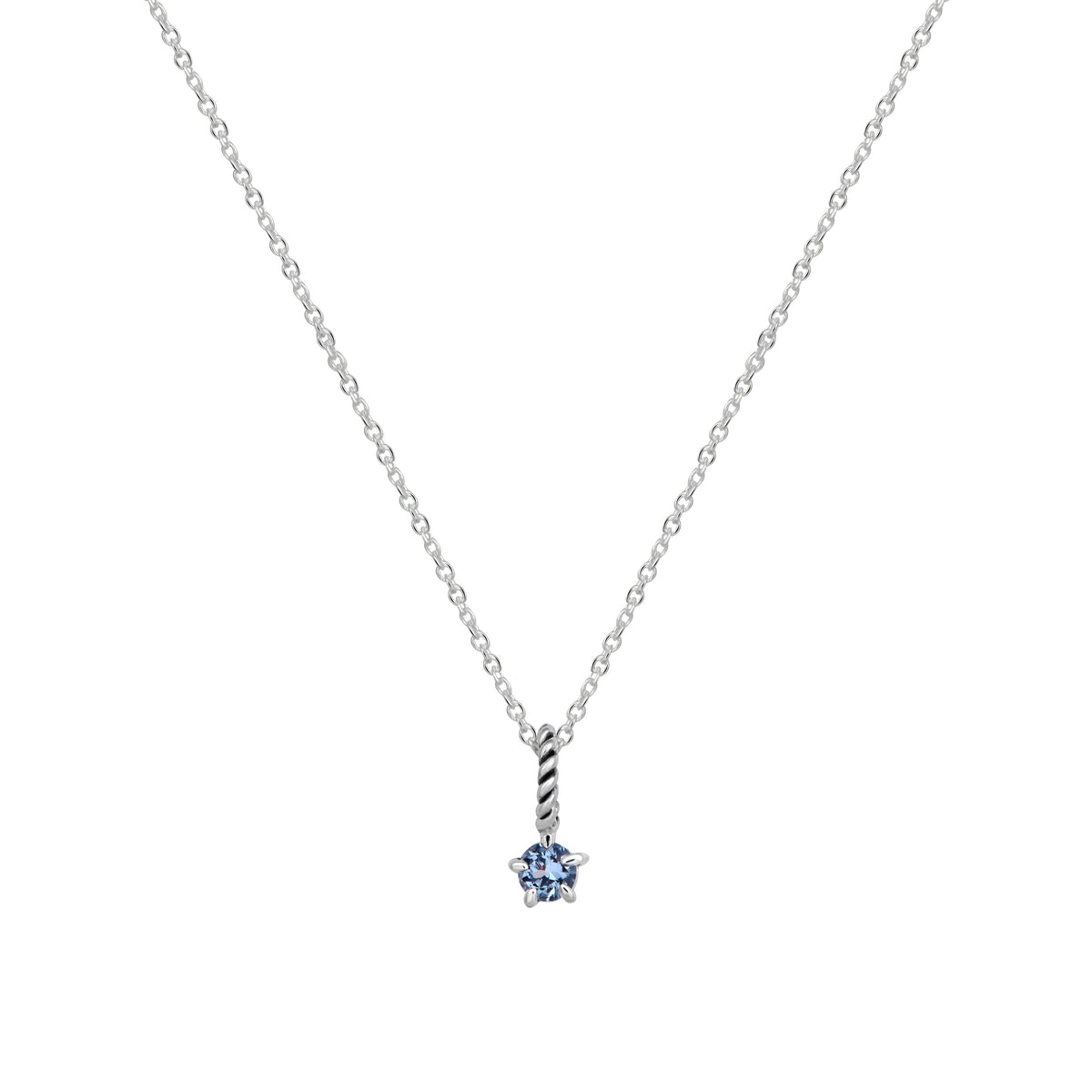 Blue Topaz Birthstone Neck Charm