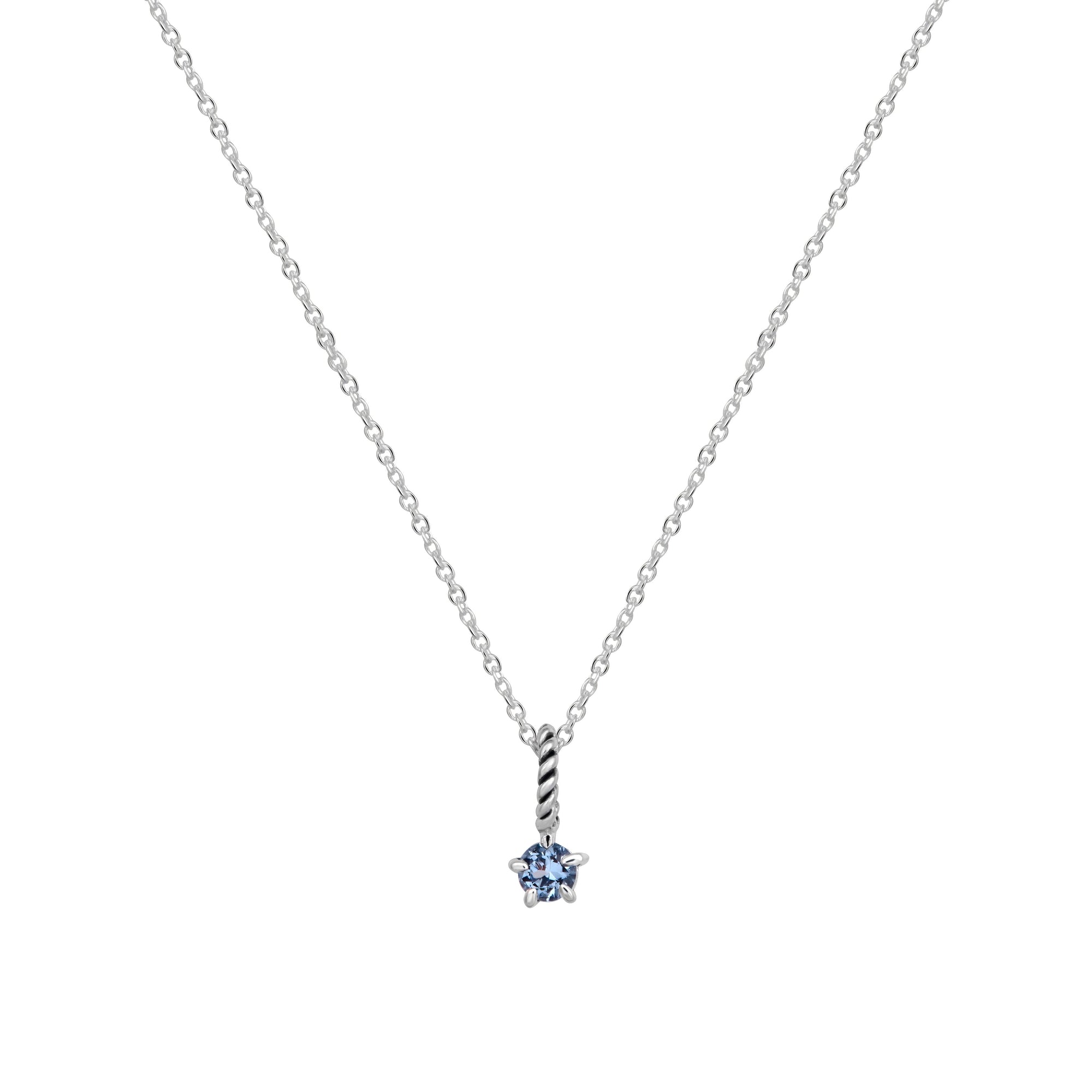 Blue Topaz Birthstone Neck Charm