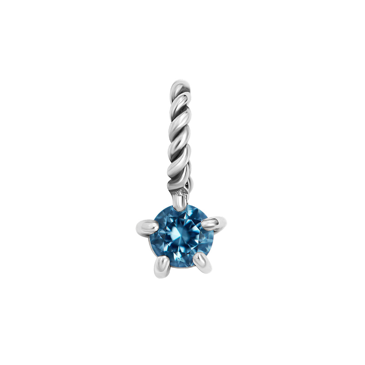 Blue Topaz Birthstone Neck Charm