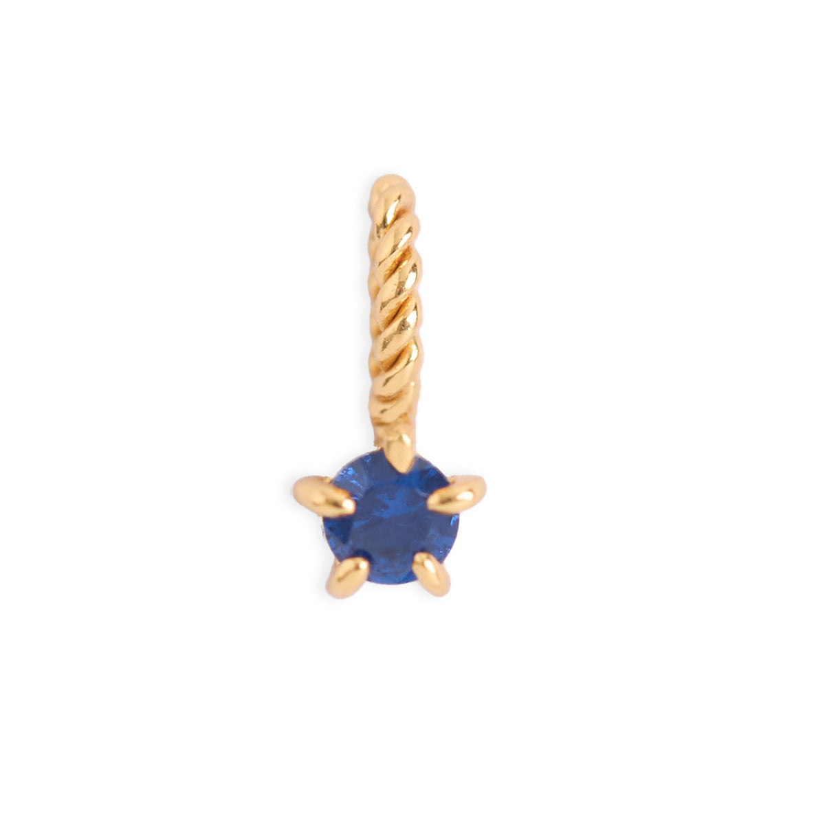 Sapphire Birthstone Gold Neck Charm