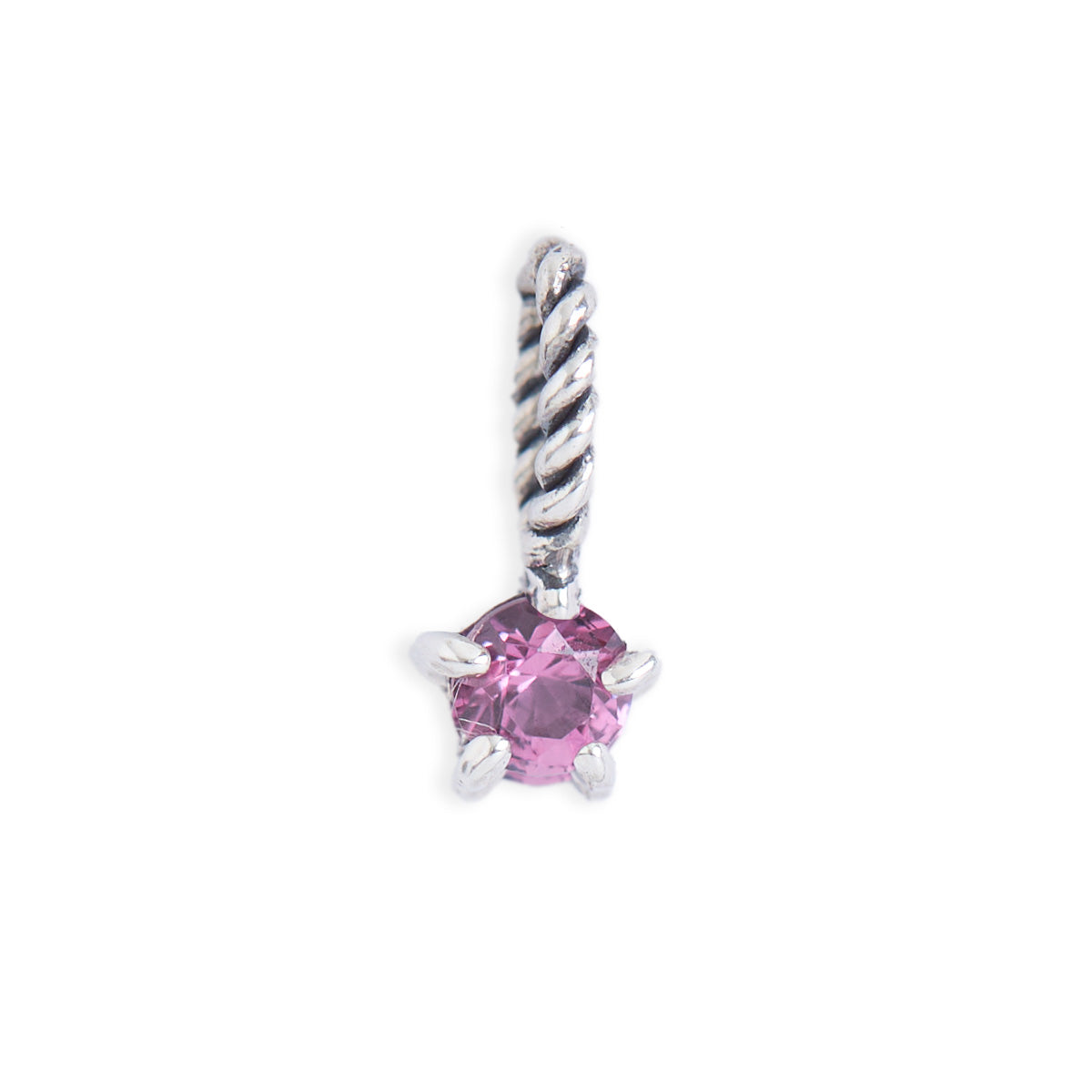 Pink Tourmaline Birthstone Neck Charm