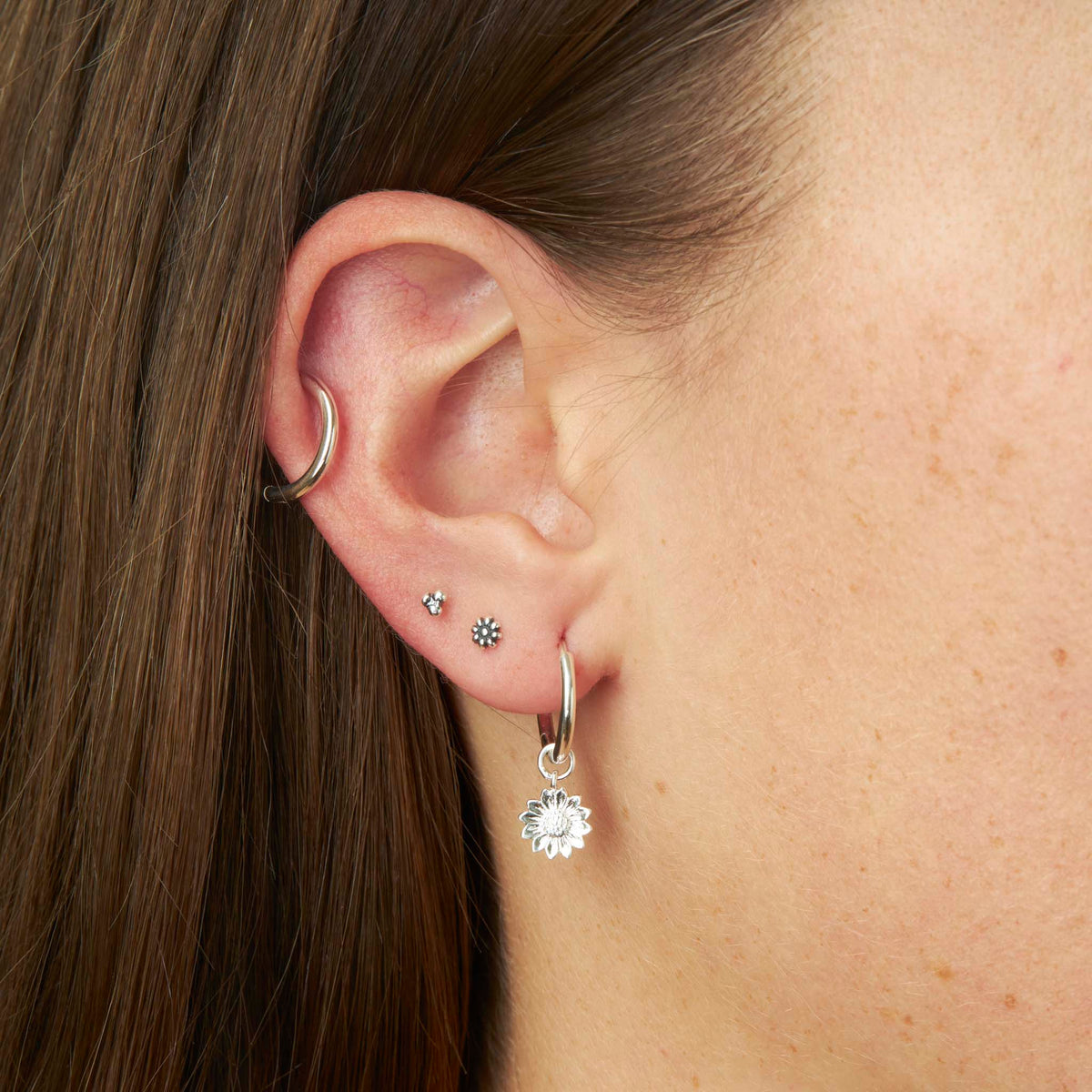 Dainty Sunflower Ear Charms