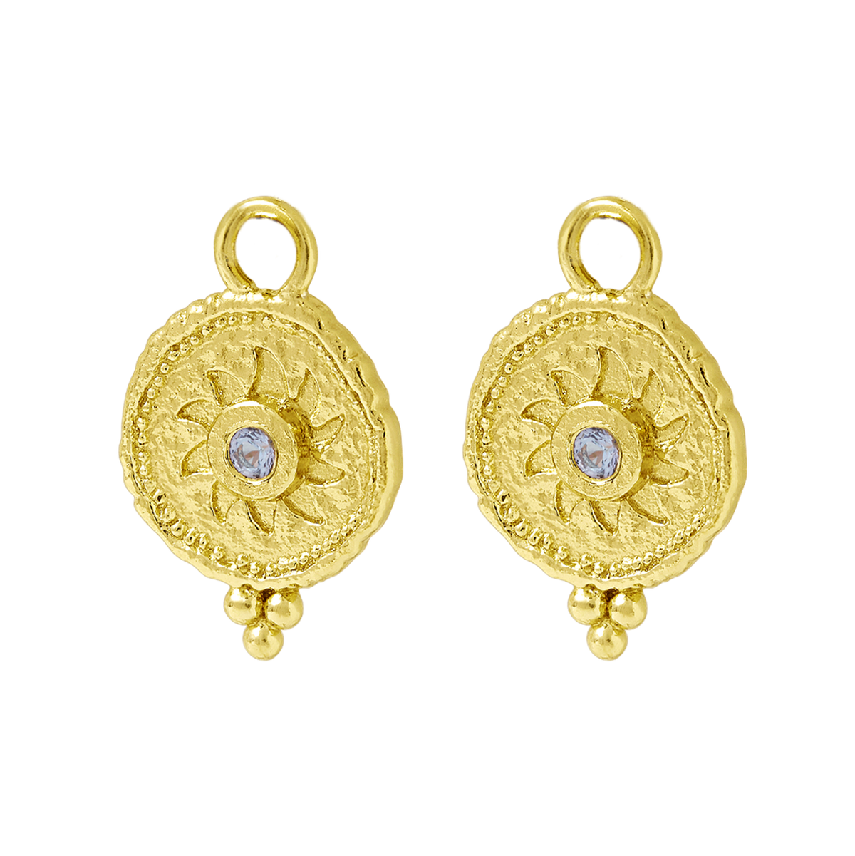 Helios Blue Topaz Ear Charms Gold