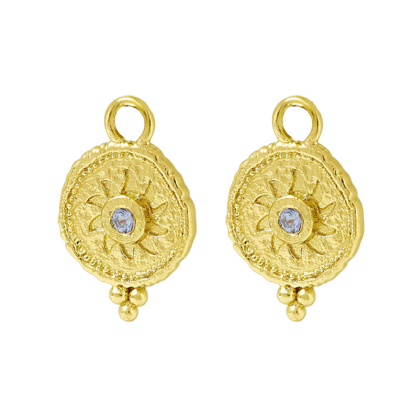 Helios Blue Topaz Ear Charms Gold