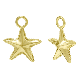 Starfish Ear Charms Gold - Pair