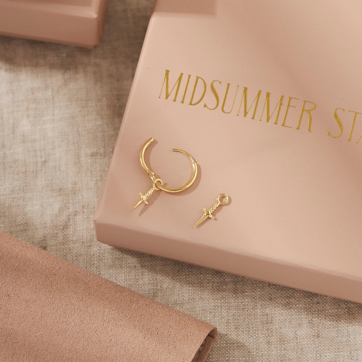 Tiny Dagger Ear Charm Gold