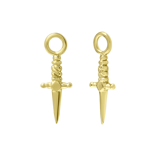 Tiny Dagger Ear Charm Gold - Pair