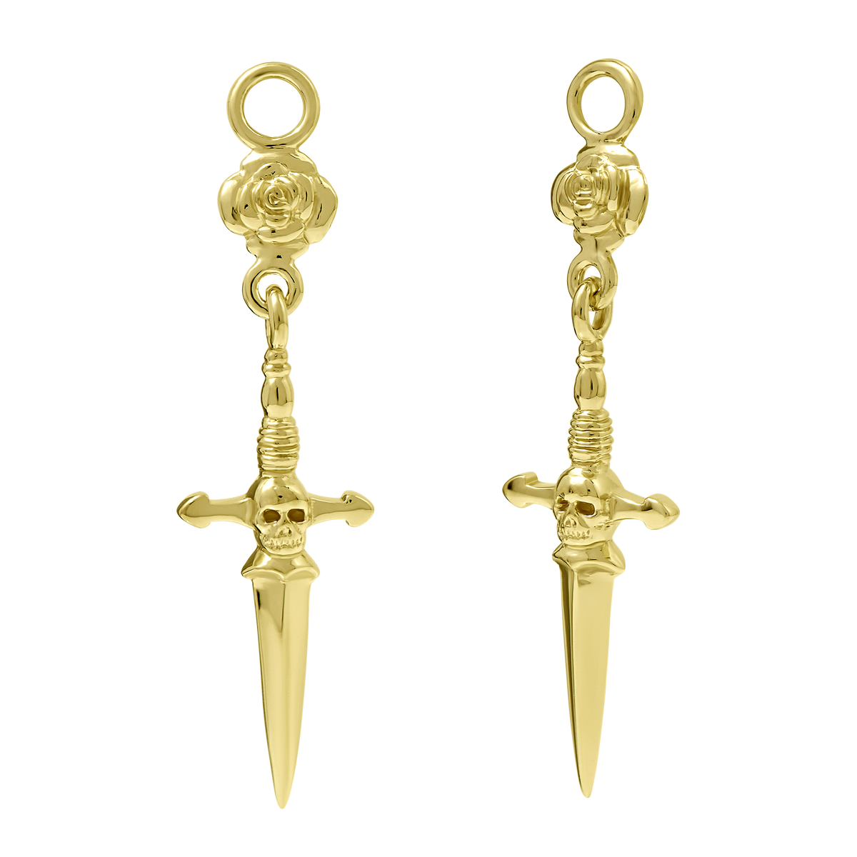 Rose &amp; Dagger Ear Charm Gold
