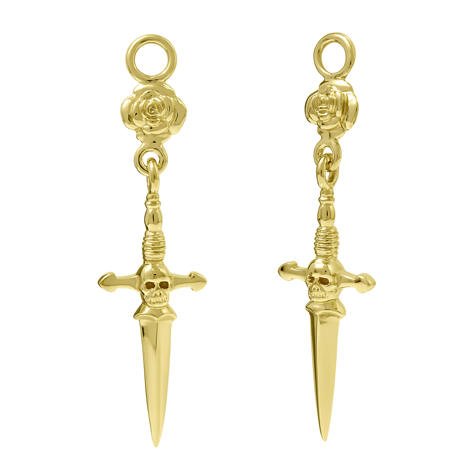 Rose & Dagger Ear Charm Gold