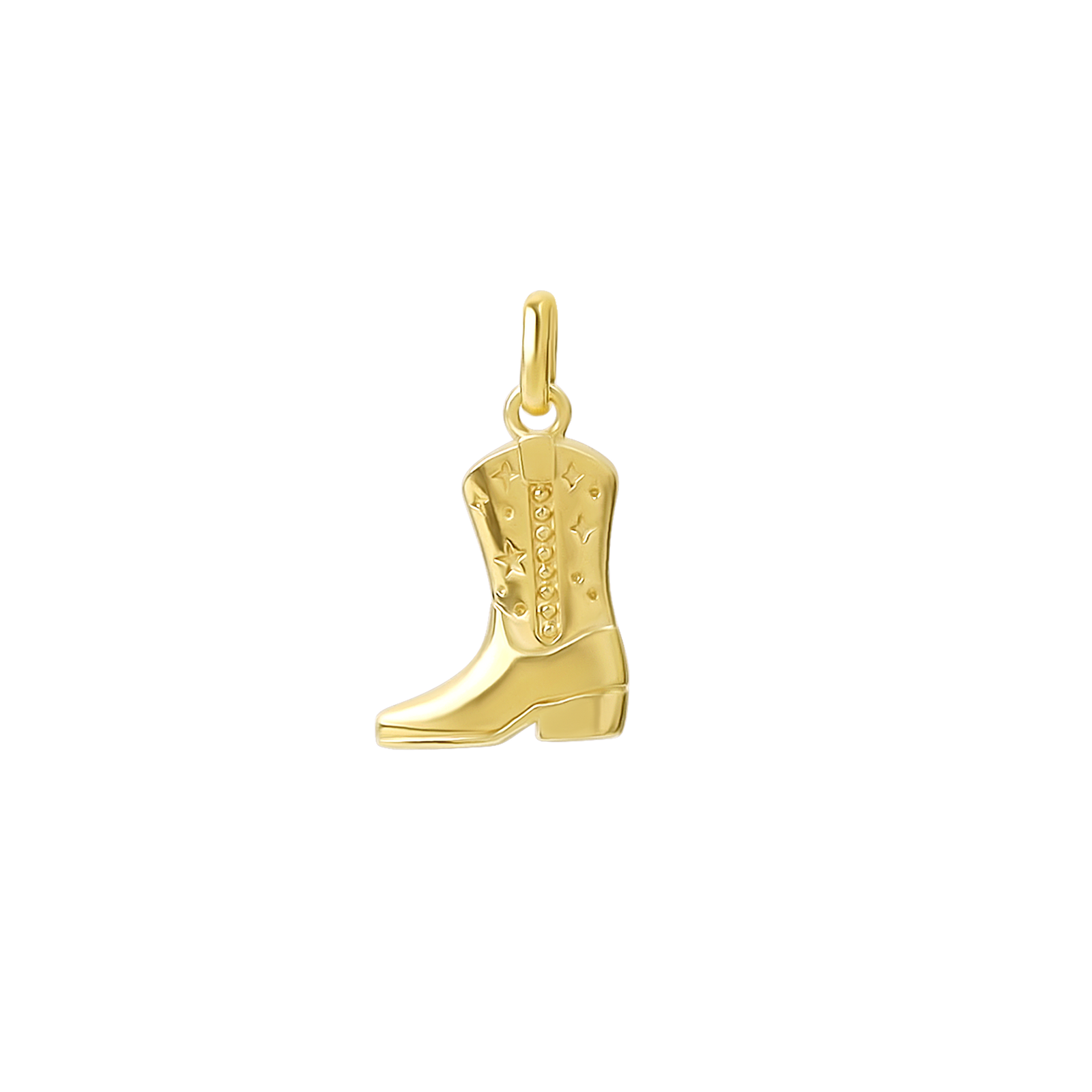 Cowgirl Boot Neck Charm Gold